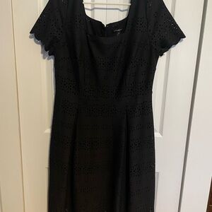 Lane Bryant Black Eyelet Midi Dress